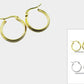 TEXTURED STAINLESS STEEL HOOP EARRING