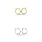 TEXTURED STAINLESS STEEL HOOP EARRING