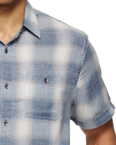 LUTHER BUTTON DOWN - BLUE/CREAM