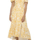 AURORA TWIST FRONT DRESS - MARIGOLD