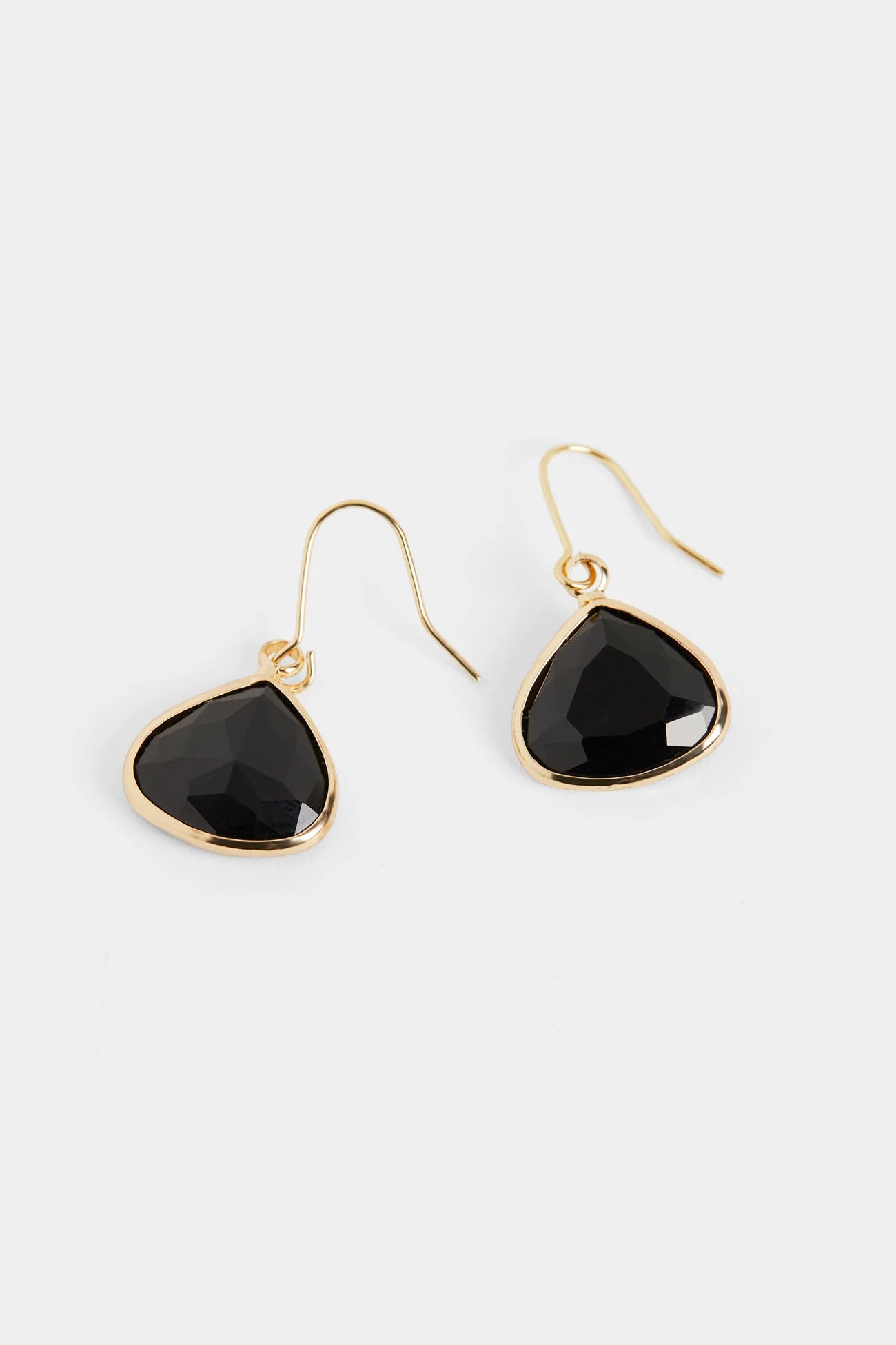 DEW DROP EARRINGS - BLACK/GOLD