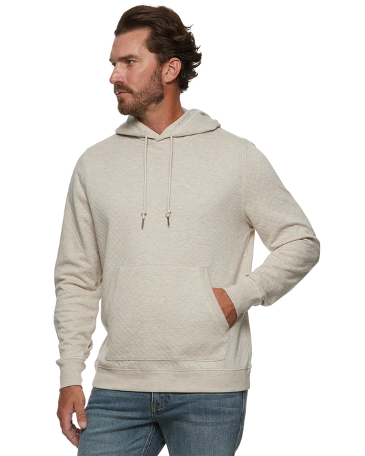 BRADNER QUILTED HOODIE - OATMEAL HEATHER