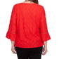 SOLID HEART TEXTURED TOP - RED