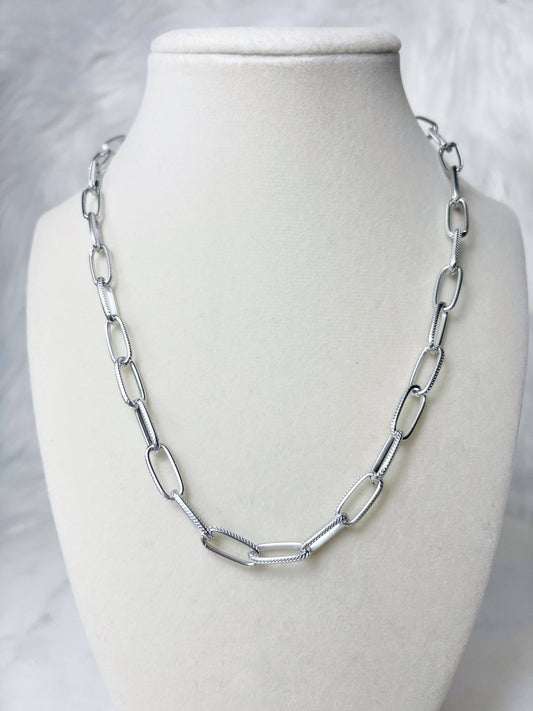 SILVER LARGE OPEN LINK CHAIN