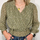 CROSS MY HEART BLOUSE - OLIVE