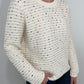 TRIBAL FLY LIKE CONFETTI SWEATER - CREAM MULTI