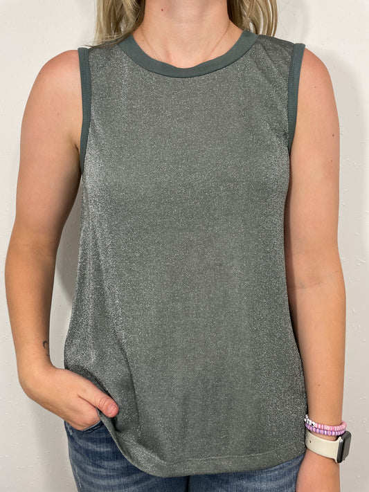 NIGHT ON THE TOWN SHIMMER TANK - SAGE