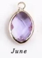 LARGE BIRTHSTONE CHARM