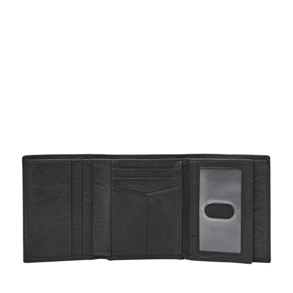FOSSIL NEEL EXTRA CAPACITY TRIFOLD WALLET - BLACK