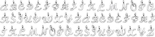 SILVER CURSIVE INITIAL CHARM