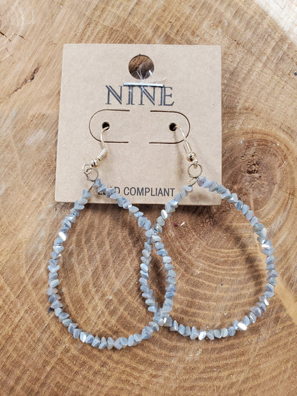 NINE SHIMMER OPEN TEARDROP EARRING