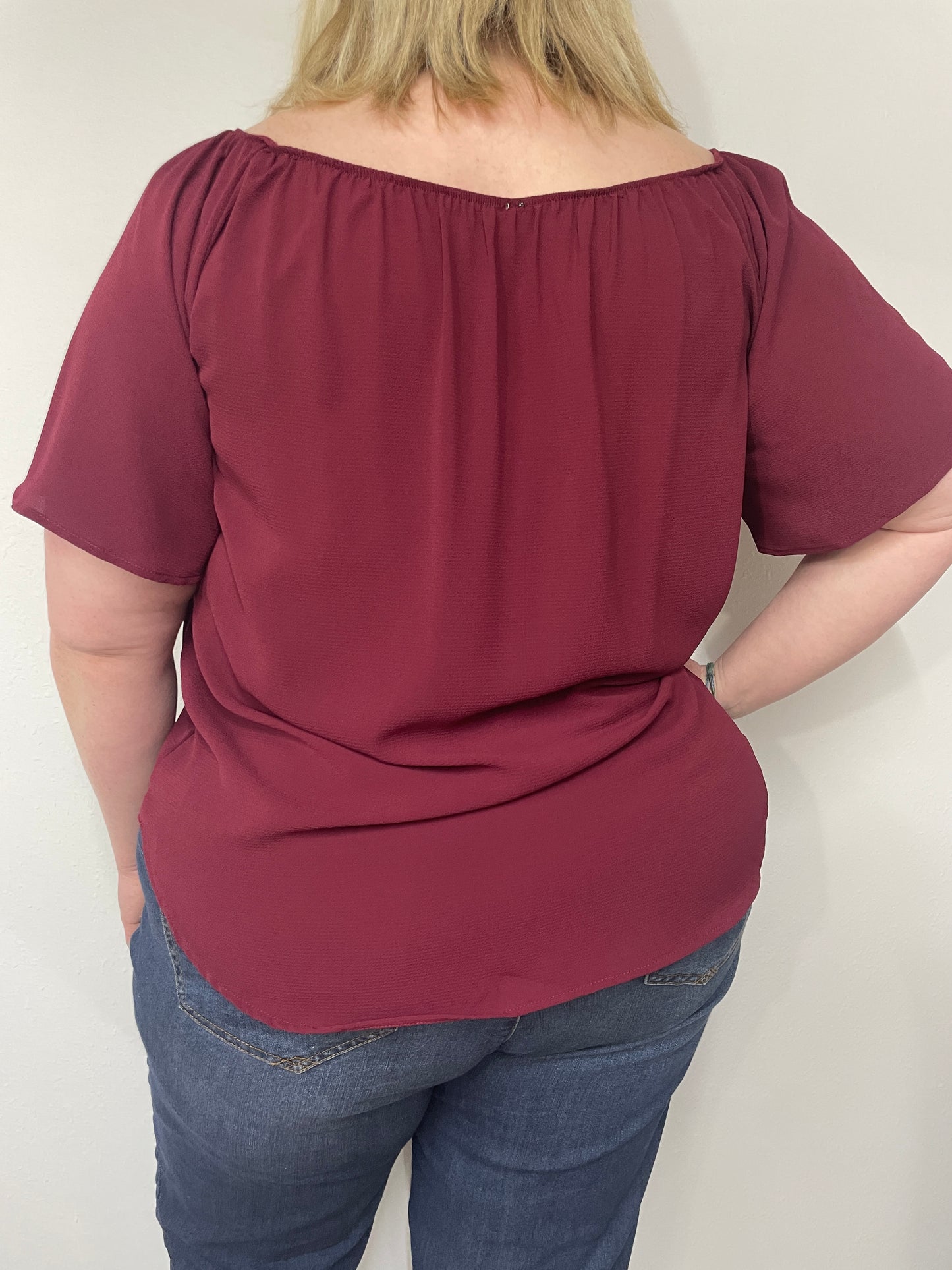 BACK TO BUSINESS TIE TOP