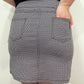 PRINTED PULL ON SKORT - BLACK/WHITE