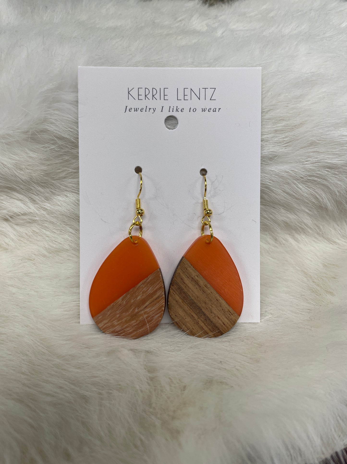 KERRIE LENTZ 2-TONE LARGE TEARDROP EARRING