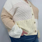 MIXED TEXTURE CARDIGAN - IVORY MULTI