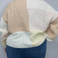 MIXED TEXTURE CARDIGAN - IVORY MULTI