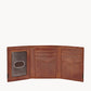 FOSSIL QUINN TRIFOLD WALLET - BROWN