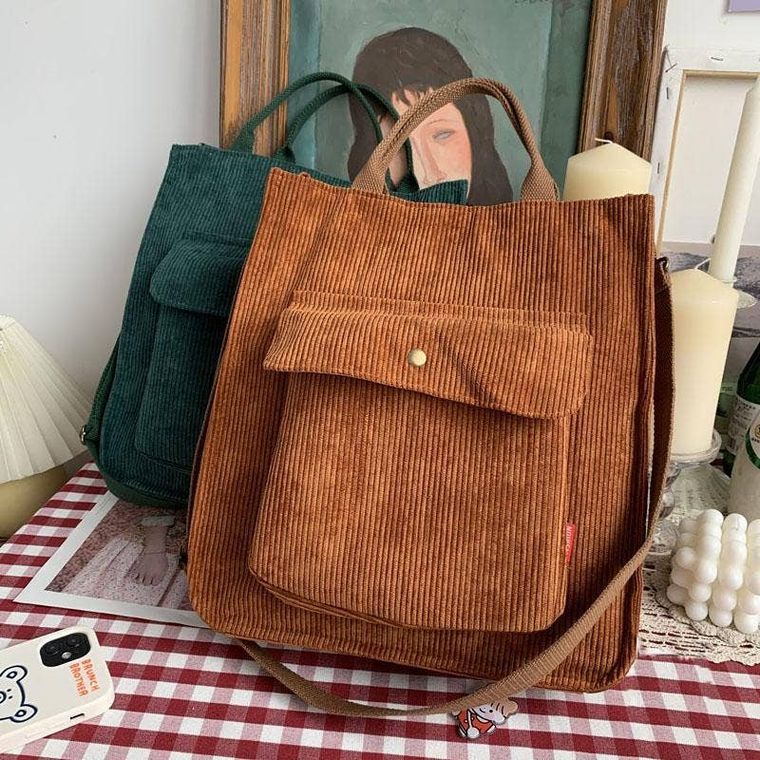 CORDUROY SHOULDER BAG